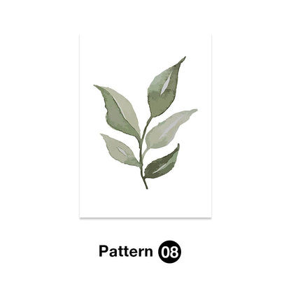 Nordic Home Decor Peace Nature Green Botanical Wall Posters and Prints Canvas Painting Art Pictures for Living Room Wall Decor