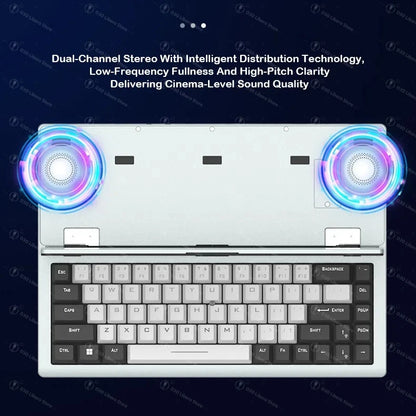 68 Keys Gaming Mechanical Keyboard 12.3'' IPS Touch Screen with Camera and Speaker RGB Support Hot Swappable  Ergonomic Design