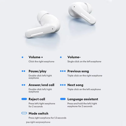 New Lenovo LE209 Wireless Bluetooth Earphone Business Music Bluetooth Headphone HD Call with Mic 30H Battery Life Gaming Headset