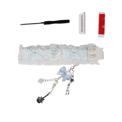 Lace Keyboard Ribbon with Snap-on Keyboard Hand-Decorated Keyboard Accessories for wootingATKDIY  Protect Keyboard Decoration