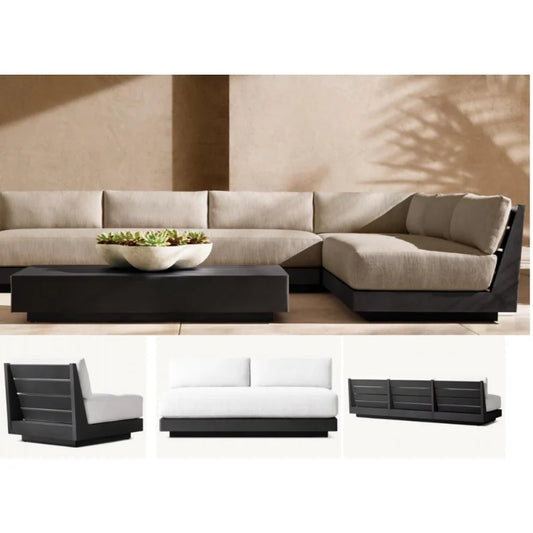 Metal Furniture Villa Leisure Sofas Patio Outdoor Furniture Wholesale High End Patio Outdoor Garden Sofa Sets
