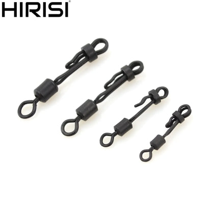 Hirisi 10pcs Quick Change Swivel With Clam Lock Clip For Carp Fishing Terminal Tackle Freshwater Fishing Accessories