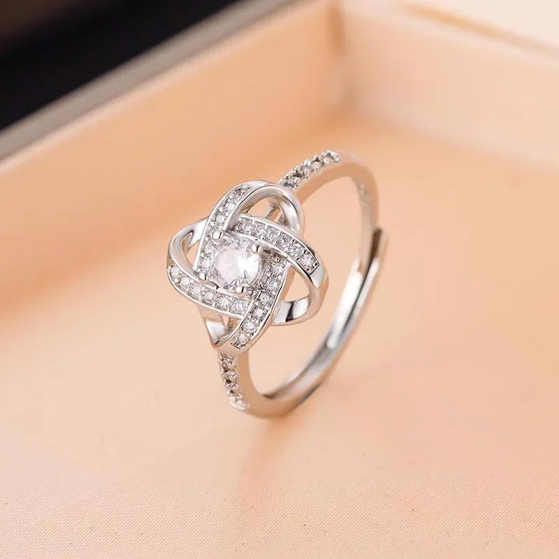 925 Sterling Silver Fine Jewelry Set with Inlaid Zircon: Pendant Necklace Earrings Ring for Women Engagement Party Gifts