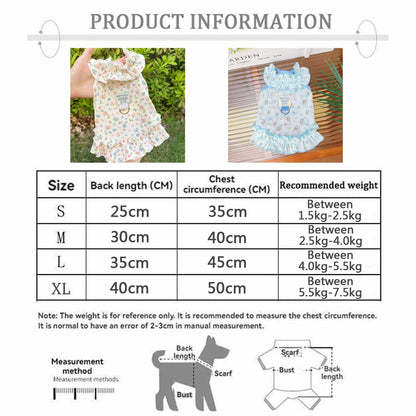 Soft Pet Clothes Thin Small Dog Cool Dress Cute Soft Cat Cooler Clothes Breathable Skin-friendly Summer Puppy Skirt Clothes