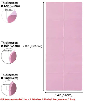 4 mm Anti-Slip Yoga M4mm Anti‑Slip Yoga Mat Portable Fitnesat Portable Fitness Workout Mat For Pilates Home Gym Ladies Exercise