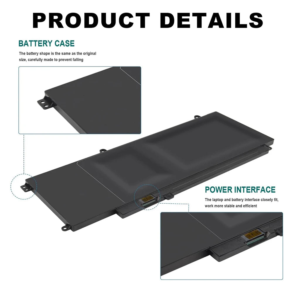 P41F P68G 0PXR51 PXR51 0YGR2V New Laptop Battery D2VF9 for Dell Inspiron 15 7547 7548 7549 7537 Vostro 14 5459 5459D G05H0