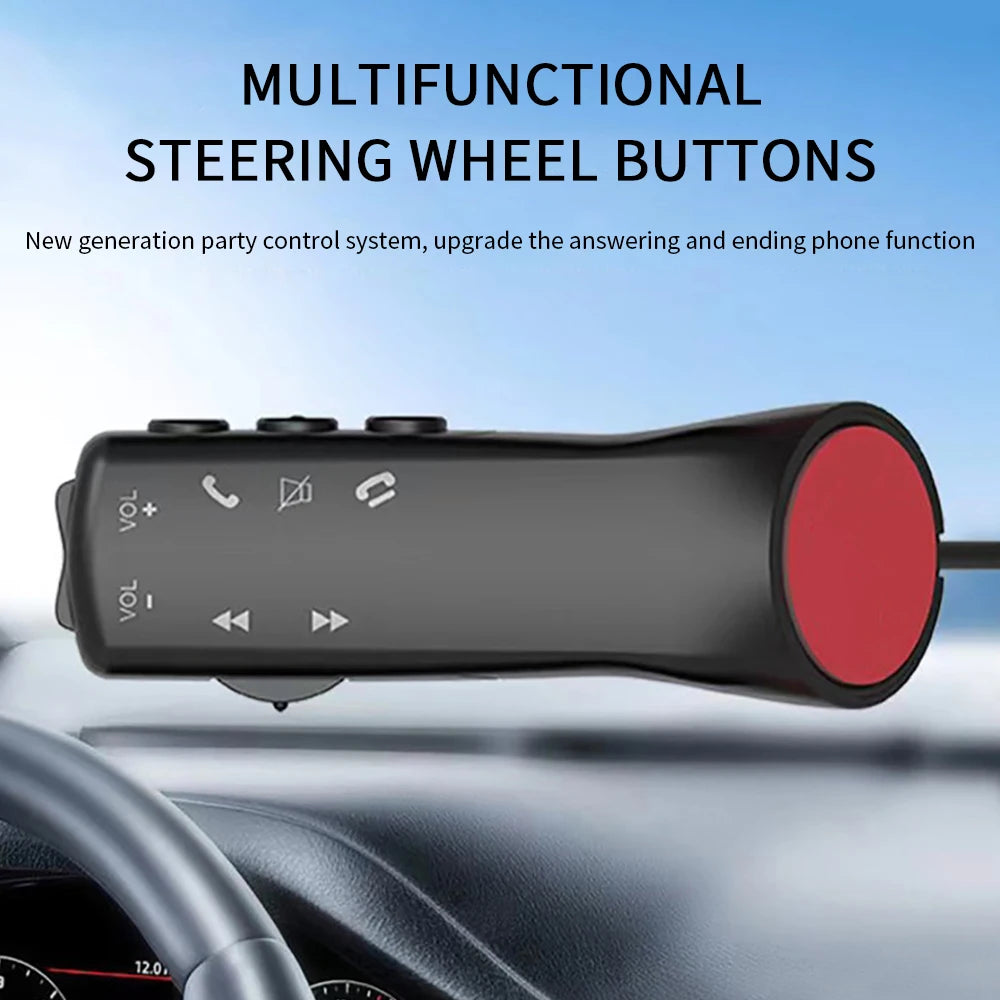 Universal Car Steering Wheel Remote Control Button Multi-functional Steering Wheel Controller for Car Radio GPS DVD Navigation