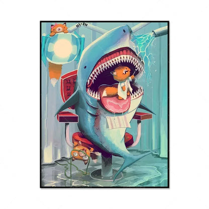 Modern Dental Art Teeth Canvas Painting for Home Living Room  Bedroom Wall Decor Stylish Poster Print