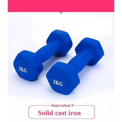 Little Dumbbell Fitness Home Female Dumbbell Children'S Student Hexagonal Solid Iron Women 2KG Matte Home Fitness Dumbbell