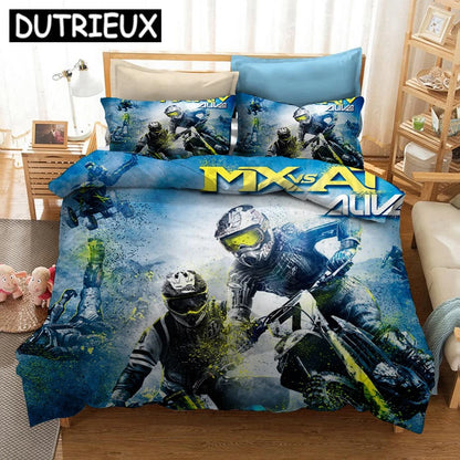 Motorcycle 3D Printed Bedding Set Duvet Covers Pillowcases Comforter Bedding Set Bedclothes Bed Linen