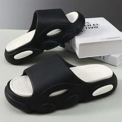 Thick soled sandals suitable for men to wear outside, height increasing, sporty and trendy home slippers for men