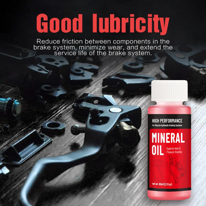 Bike Brake Mineral Oil 60ml/2.1oz Ideal for Shimano and Tektro Hydraulic Brake Systems Mountain Bike Accessories