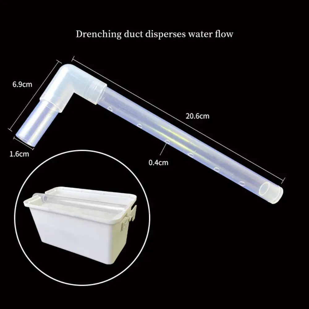 Wall Mounted Hanging Filter Box Removable Plastic Submersible Waterfall Adjuster White Water Circulation Fish Tank Drip Box
