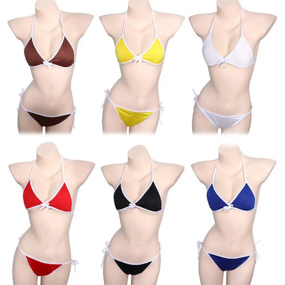 1 Sets Swimsuit Bandage Bikini Japanese Style Cosplay Girls Sexy Swimwear