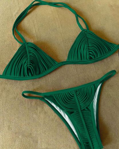 SEAURAL 2025 New Braided Rope Bandage Stripes Brazilian Bikini Swimwear Women's Swimsuit Two Piece Set Female Sexy Beachwear
