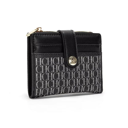 CH New Classic Folding Money Clip Compact Lightweight Luxury Brand Design Sense Letter Decoration Card Bag Women Zero Wallet
