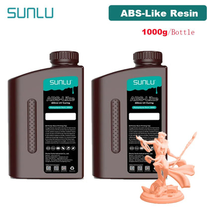 SUNLU UV ABS Like Resin 405nm 2KG 1KG/ Bottle Low Odor And Low Shrinkage For LCD 3D Printer Printing Material 3D Printing