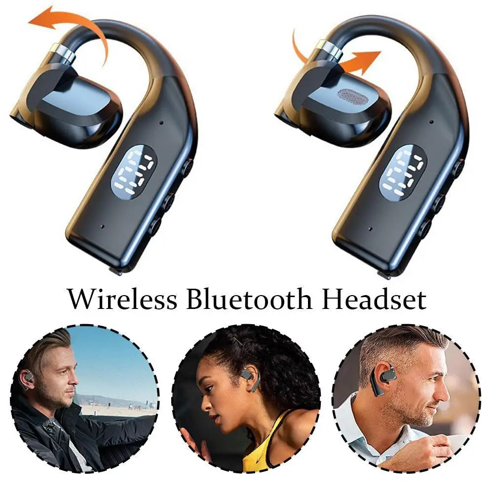 Earhooks Wireless Bluetooth Headphones Bone Conduction Earphones Stereo Noise Canceling Headset With Microphone Gaming Sports