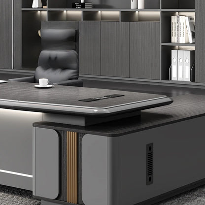 L Shape Storage Executive Desk Designer Computer Bureaux Table Computer Desks Workstation Modern Mesa Escriotorio Home Office