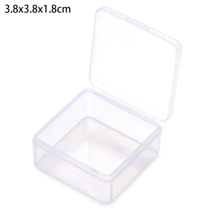 1Pcs Plastic Transparent Storage Box Small Items Sundries Jewelry Organizer Case Beads Container Pill Chip Box Tools Accessories