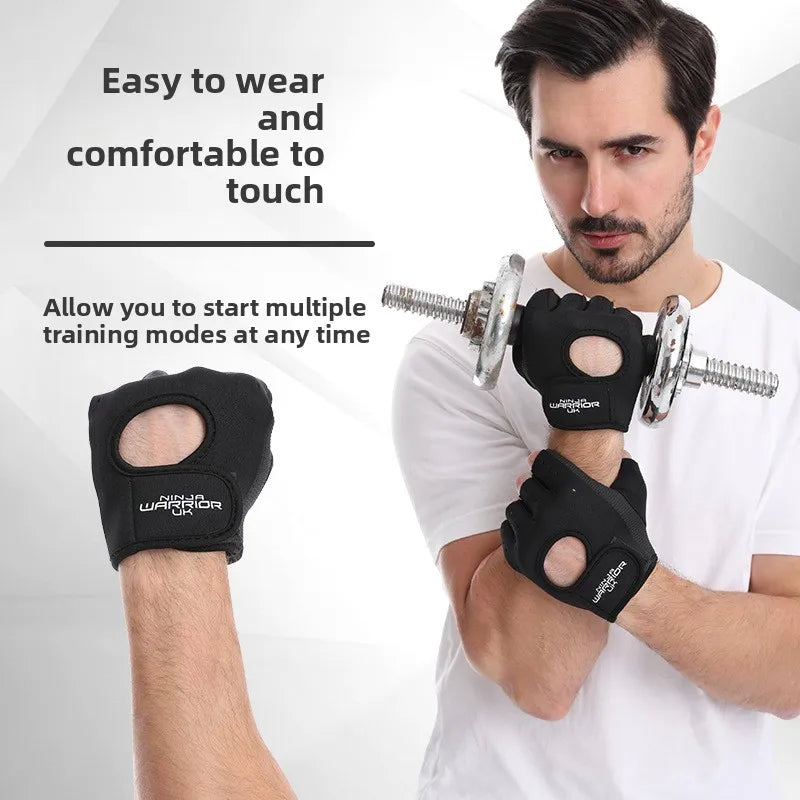 Workout Gloves for Men Women, Ventilated Sports Gym Gloves with Non-Slip Silicon Grip Great for Fitness, Weight Lifting, Cycling