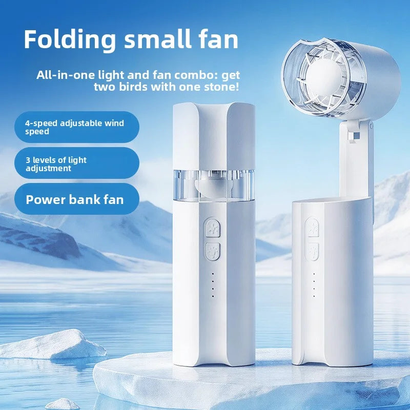 Portable small fan with foldable design, light and fashionable, suitable for outdoor camping and travel