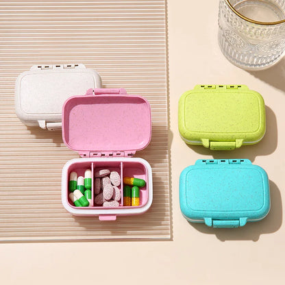 Mini Portable Pills Organizer Case 3 Grids PillBox Tablet Storage Container Weekly Medicine Pill's Box Pill Case Dispense