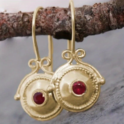 Bridal Earrings, Boho Golden Earrings, Drop Earrings Vintage Earrings