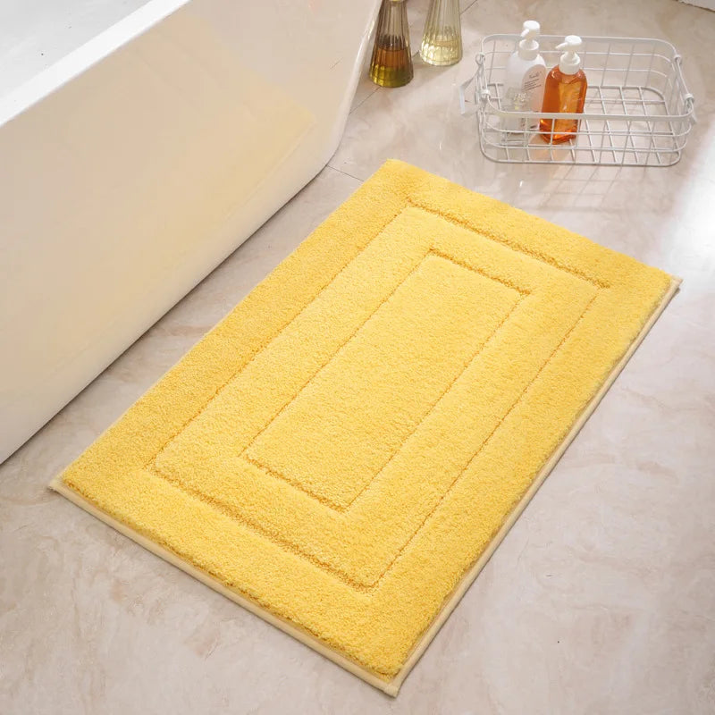 Thickened Bathroom Absorbent Floor Mat Solid Color Back Jacquard Quick-Drying Foot Pad Soft and Skin-Friendly Floor Carpet