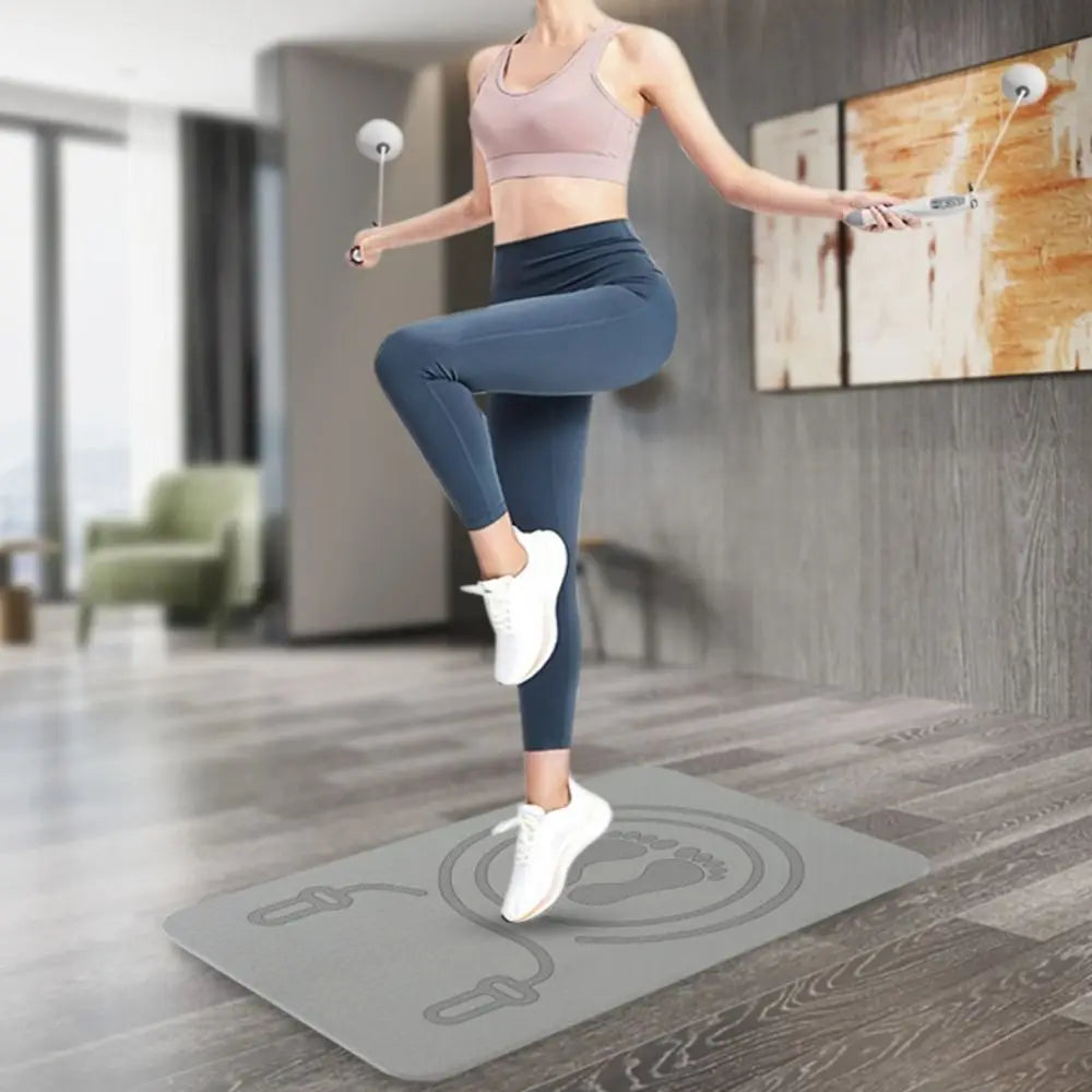 Fitness Carpet Anti-noise Jump Rope Mat Cushioning TPE Yoga Fitness Mats Thickening Waterproof Skipping Mat Yoga