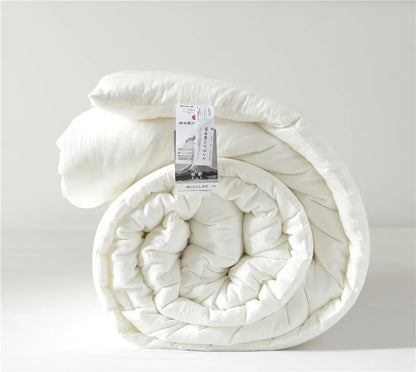 Japan Meiji Nishikawa Comforter Duvet Insert - Quilted White Comforters Queen Size All Season Down Bedding Comforter with Corner