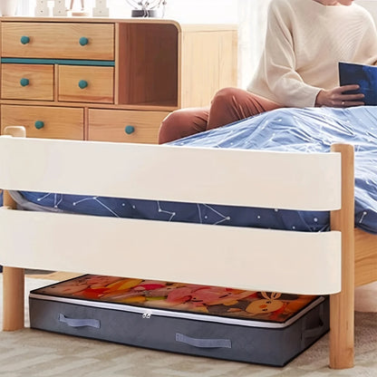 Foldable Underbed Bags -  Blankets Clothes Comforters Storage Bag Breathable Zippered Organizer for Bedroom
