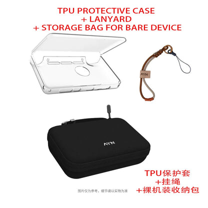Gaming Accessories Dual Screen Flip Up Handheld Device Protective Case Storage Bag Lanyard Soft Bag Grip for AYN THOR