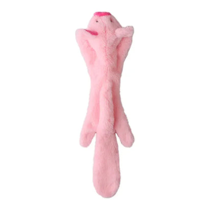 Cute Plush Squeak Toys Pet Wolf Rabbit Animal Plush Toys Dog Chew Whistling Involved Squirrel Dog Toy Funny Pet Products
