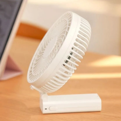 Portable Handheld Fan Rechargeable Fan 4000mAh 180° Adjustable 4 Speed Wind Foldable Fan Quiet Personal Fan Desktop Fan for Tent
