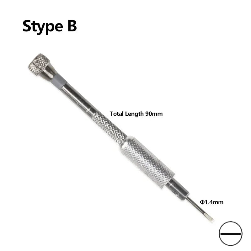 Small 0.8-1.6mm Steel Screwdriver For Watch Glasses Repairing Portable Hand Tools Band Removal With Mini Link Pins Watchmaker