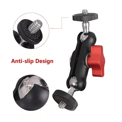 1Set Photography Accessories Camera Metal Super Clamp With Double Ball Head Magic Arm For  Monitor Light Mic Phone Mount