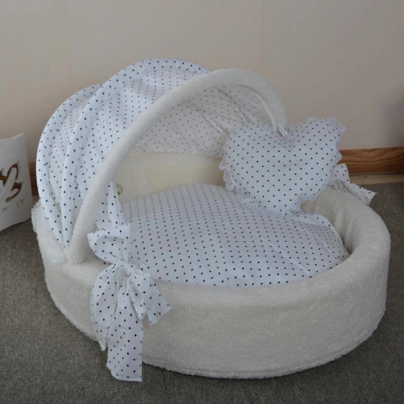 Pet Cradle Bed Dog'S Lace Nest For High-End Comfort Dog Bed Luxury Pet Bed