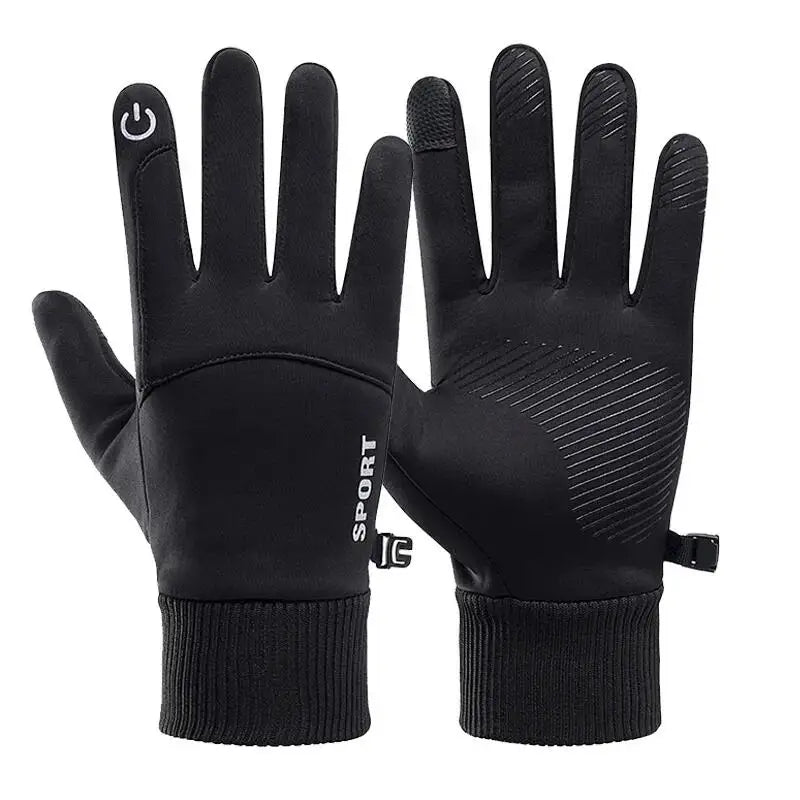 Cycling gloves Warm Full Fingers Waterproof Cycling Outdoor Sports Running Motorcycle Ski Touch Screen Fleece Gloves