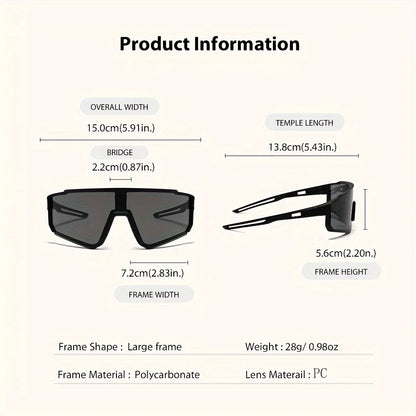 Men's Oversized Cycling Sunglasses Eyewear Bicycle Goggles Windproof Glasses Lens Road Riding Bike