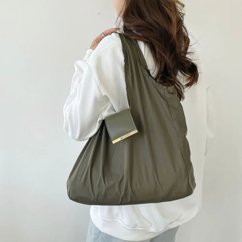 Reusable Mini Keychain Tote Bag Lightweight Eco-Friendly Foldable Shopping Bag Large Capacity Key Ring Expandable Reusable Bag