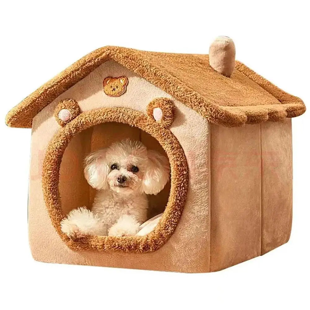 Foldable Dog House Kennel Bed Mat For Small Medium Dogs Cats Winter Warm Cat Bed Nest Pet Products Basket Pets Puppy Cave Sofa