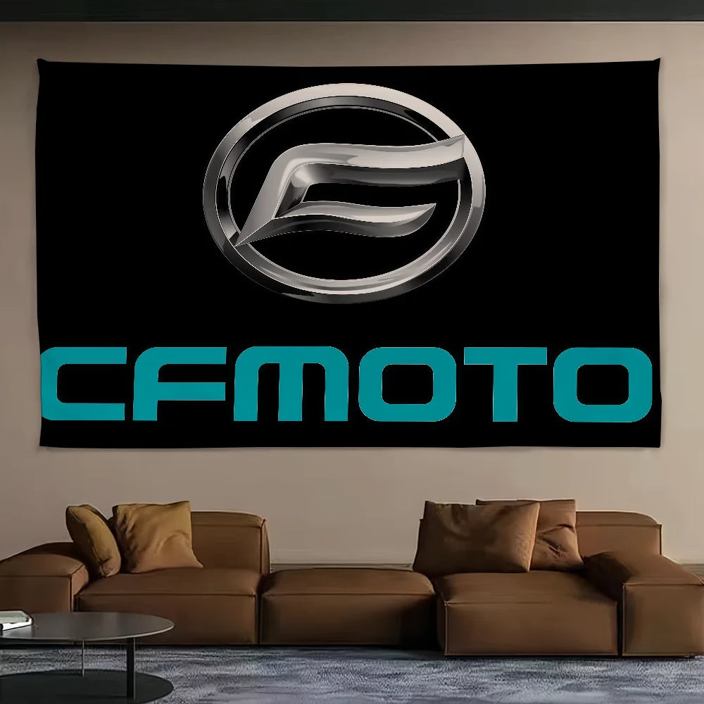 CFMoto Fashion Brand Motorcycle flag Art Sci Fi Room Home Decor Wall Mount Home Decor Banner