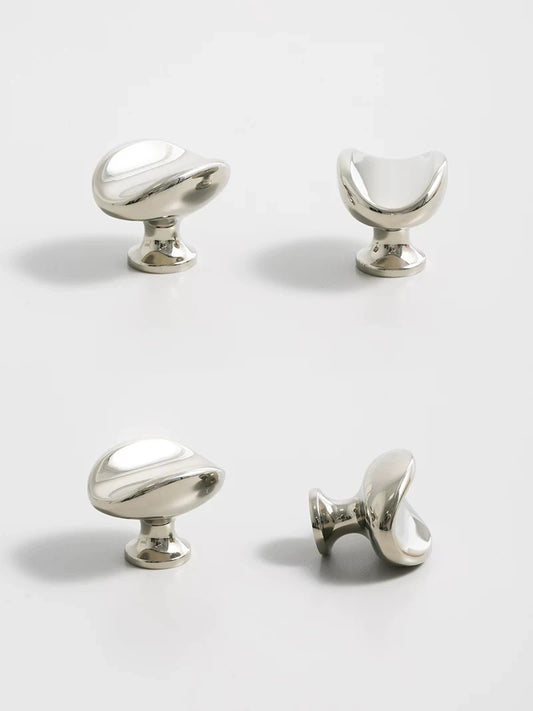 Bedroom Furniture Bright Silver Solid Brass Closet Wardrobe Door Handles Shoe Cabinet Drawer Silver Kitchen Small Pulls Knobs