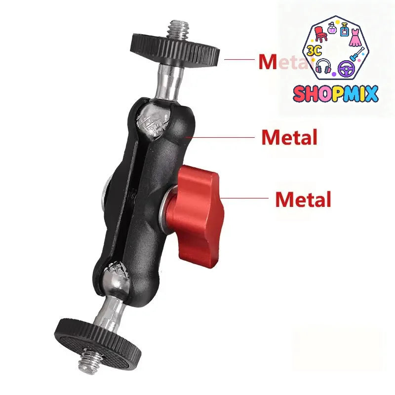 1Set Photography Accessories Camera Metal Super Clamp With Double Ball Head Magic Arm For  Monitor Light Mic Phone Mount