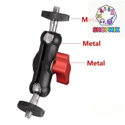 1Set Photography Accessories Camera Metal Super Clamp With Double Ball Head Magic Arm For  Monitor Light Mic Phone Mount
