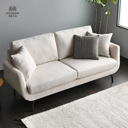 Furniture White Living Room 2 Seater Modern Nordic Scandinavian Upholstery Small Comfy High Quality