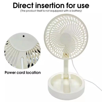 Portable Foldable Desktop Fan Adjustable Angle USB Powered USB Fan Quiet Operation Stable Stand Mini Electric Fan Dormitory