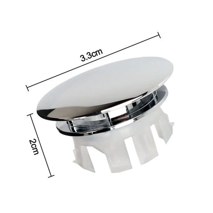 Round Sink Overflow Covers Kitchen Bathroom Double Layer Wash Basin Overflow Ring Plug Replacement Sink Hole Cover Trim Ring Cap
