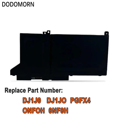 FOR DELL Latitude 12 7000 7280 7380 7480 Series Laptop Battery Replacement DJ1J0 DJ1JO 0NF0H ONFOH PGFX4 11.4V 42Wh DODOMORN